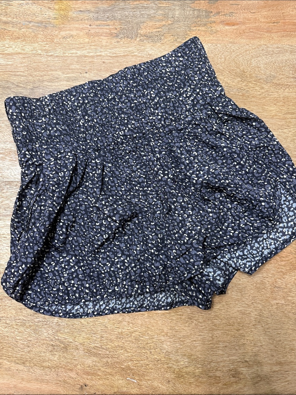 FP Movement by Free People Navy with Cream Dot Athletic Skort-Style Shorts